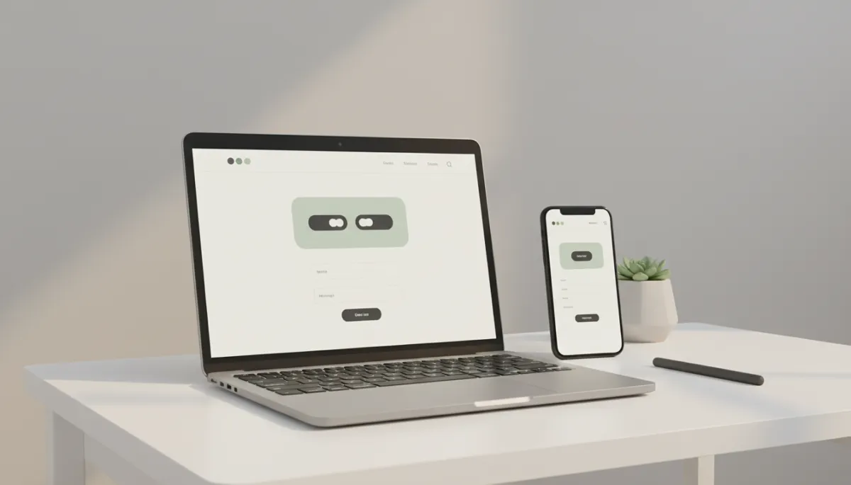 Professional small business website displayed on multiple devices