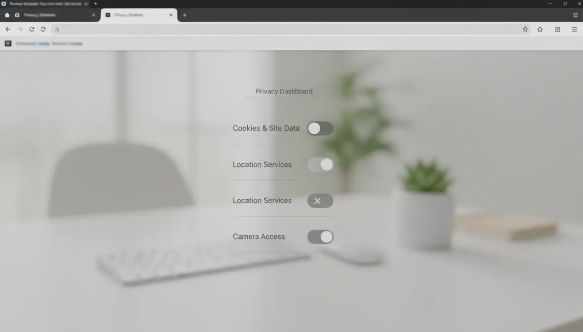 Browser privacy settings screen showing disabled third-party cookies