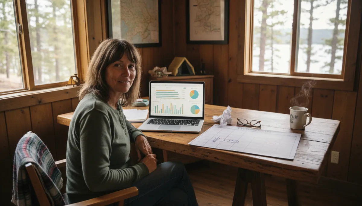 Campground owner reviewing website traffic and booking performance