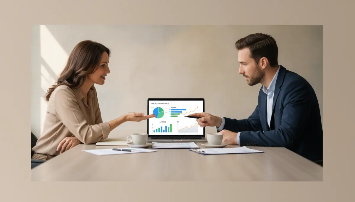 Small business owner discussing marketing mix with a consultant