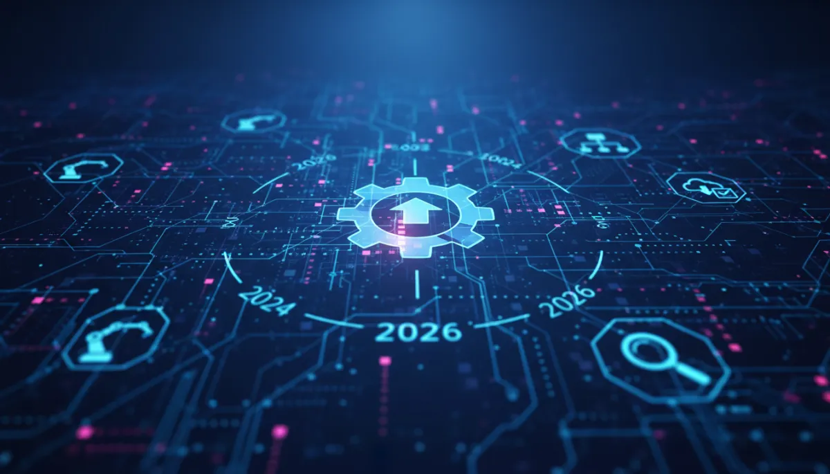 Professional corporate setting illustrating business process automation