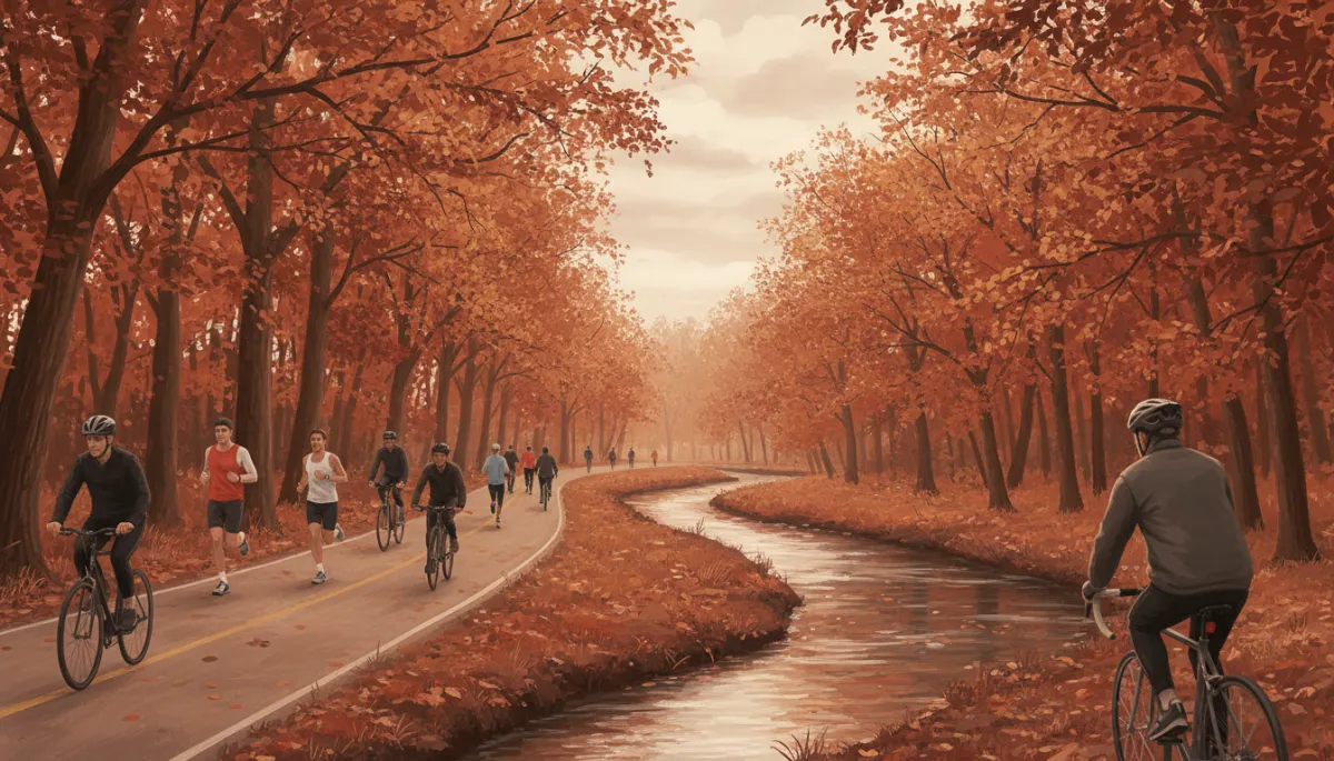 Photorealistic trail scene at Loantaka Brook Reservation near Madison NJ