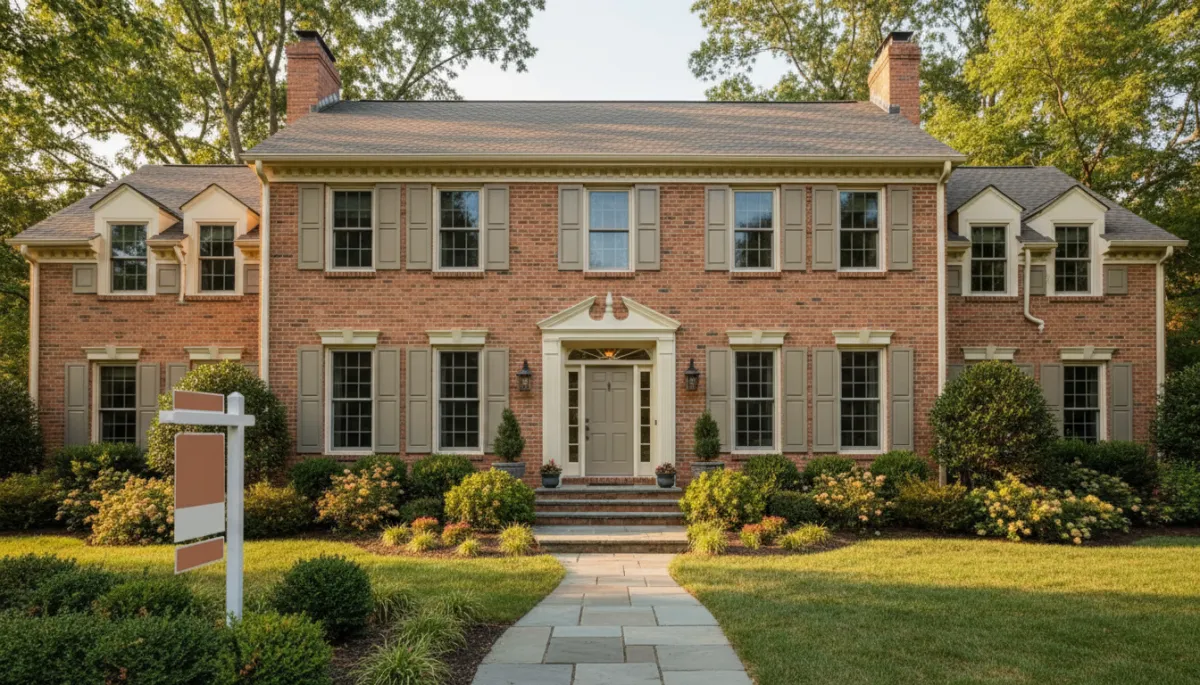 Renovated colonial home for sale in New Providence NJ with warm-toned exterior