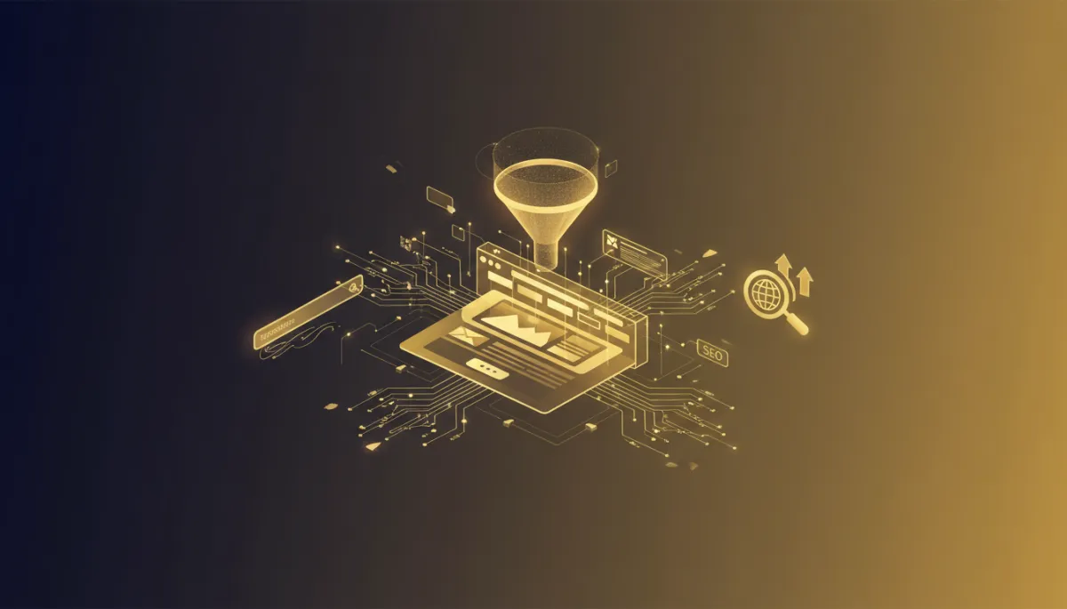 Funnel AI building a page from a description