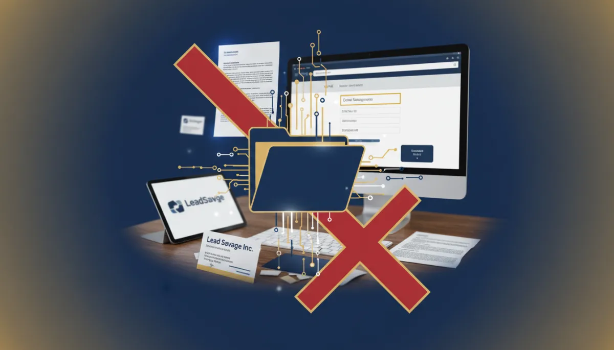 Add 2 relevant inline images to this blog post, embedded at appropriate section headings. The images should be photorealistic and match the Lead Savage brand using navy #233854 and gold #e5c059 color accents. The post is about fixing common A2P (Application-to-Person) SMS registration rejection reasons.. Style: Professional quality, photorealistic, high resolution