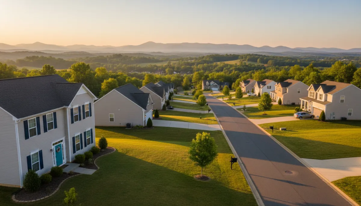 Suburban Knoxville neighborhood with homes in the $300k to $400k price range