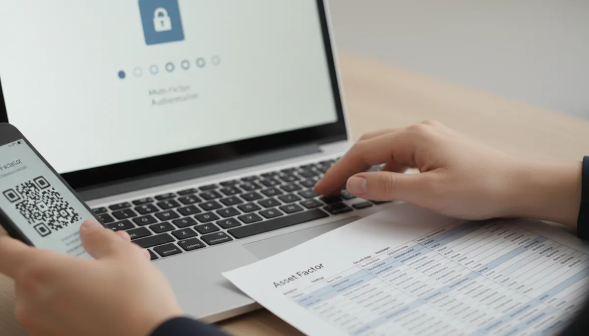 Person enabling multi-factor authentication while checking an IT account inventory