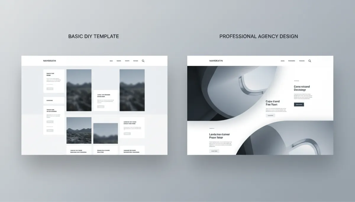 Comparison between DIY website and professional agency website Comparison between DIY website and professional agency website