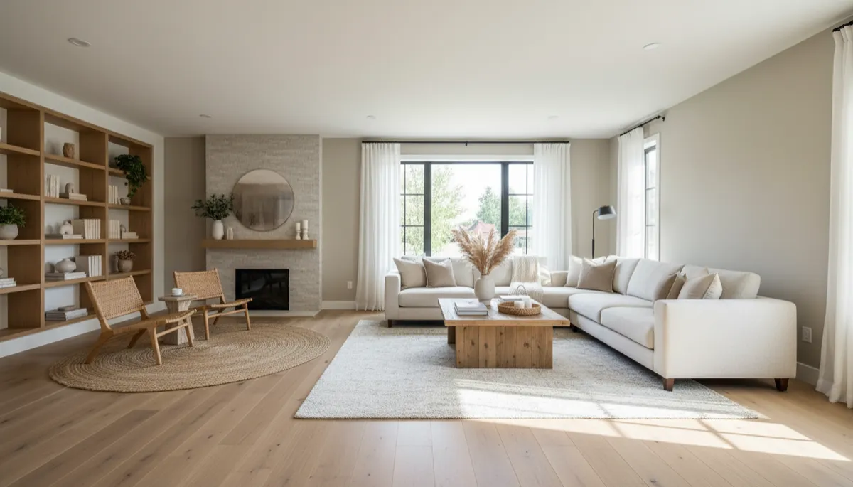 Staged living room of a modern Clarks Summit home Staged living room of a modern Clarks Summit home