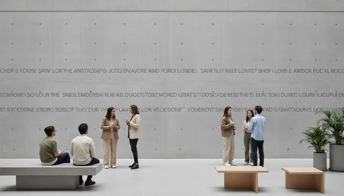 Zeitgenössischer Kulturraum mit minimalistischer Architektur im Editorial-Stil