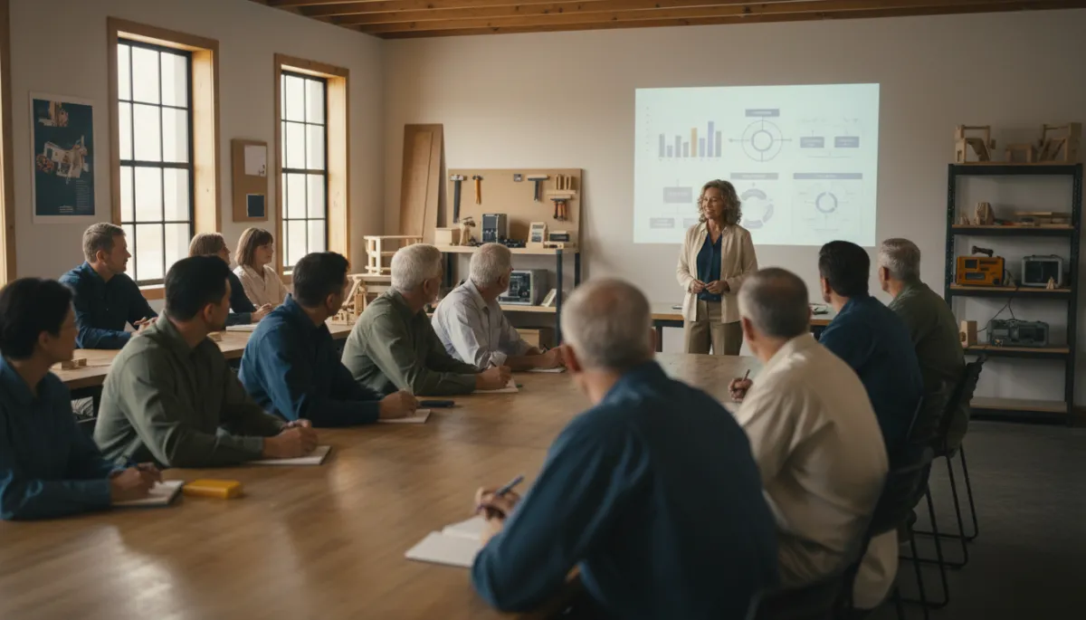 Veterans participating in a vocational training workshop as part of VR&E services