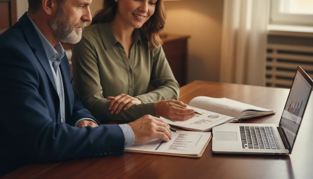 Veteran discussing debt relief options with a financial counselor