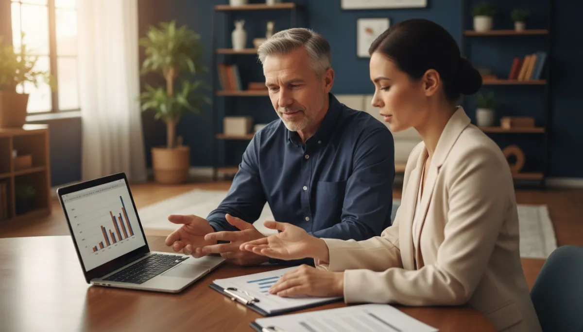 Veteran and VR&E counselor reviewing a Statement of Need together