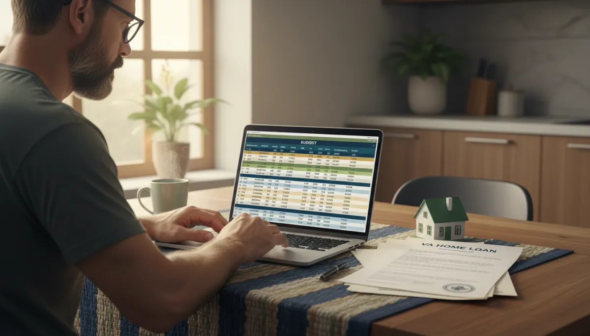 Veteran planning a home savings budget using VA benefits