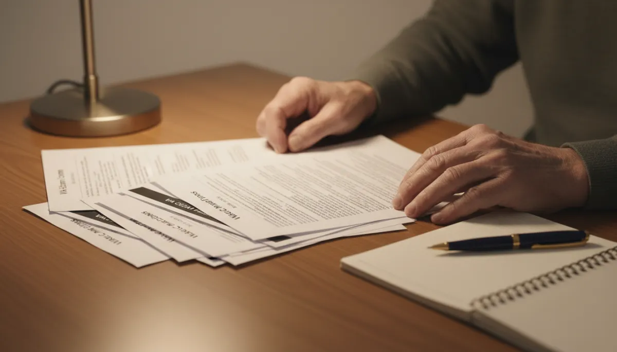 photorealistic warm neutral close-up of a veteran’s hands neatly organizing VA claim forms and medical records on a wooden desk, soft lamp light, pen and notebook nearby photorealistic warm neutral close-up of a veteran’s hands neatly organizing VA claim forms and medical records on a wooden desk, soft lamp light, pen and notebook nearby