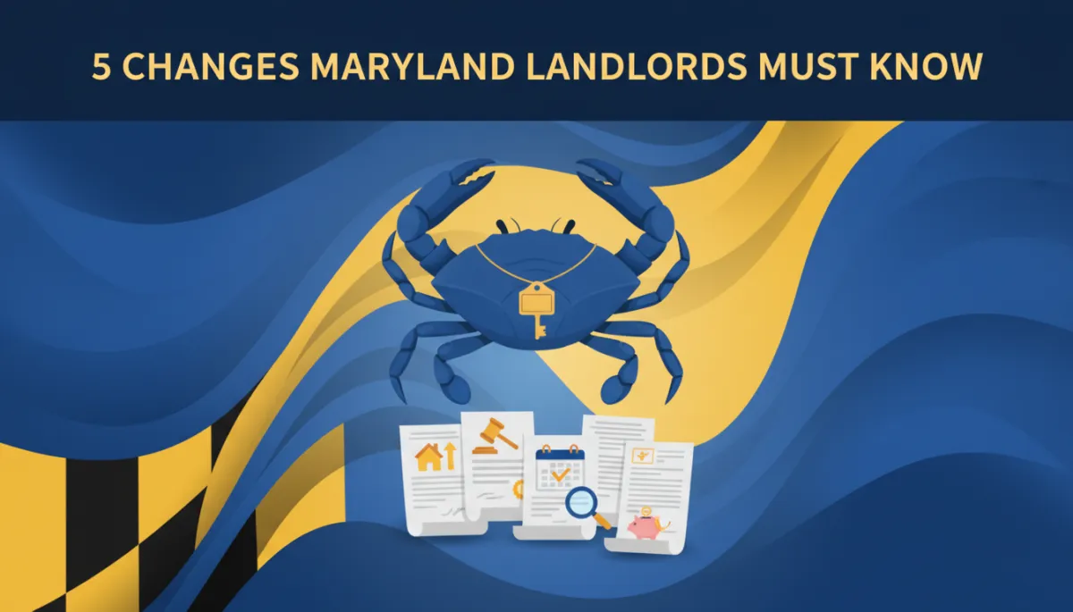 Use the image the user has attached to the chat as the main visual for the article discussing the 5 changes Maryland landlords must know, ensuring it is prominently placed below the heading.