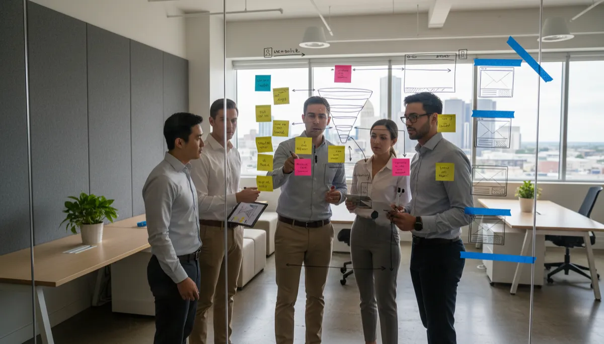 Detroit digital growth team planning a website funnel and user journey