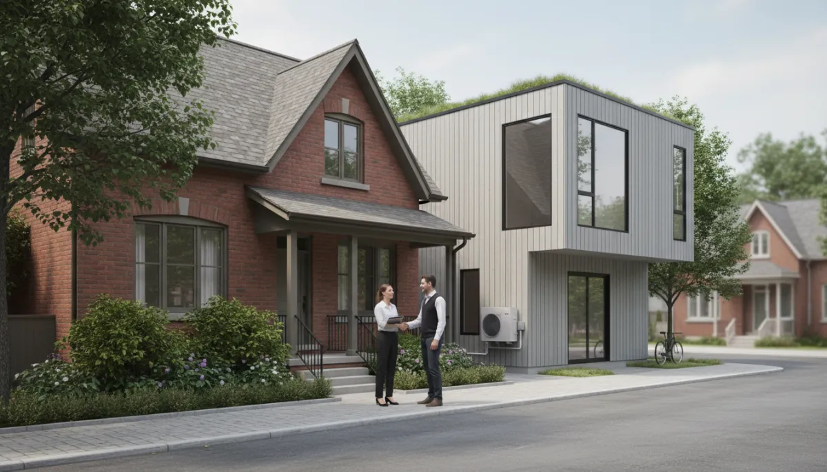 Ontario homeowner discussing HST rebate options for a new laneway suite