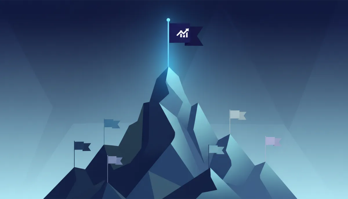 Brand flag planted at the top of an AI search result landscape Brand flag planted at the top of an AI search result landscape