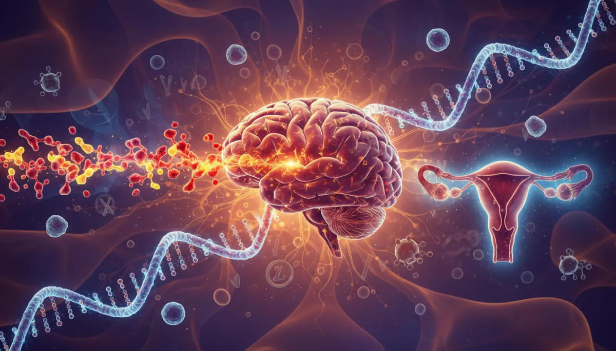 Include a relevant infographic or visual that summarizes the effects of cortisol during menopause to enhance engagement.. Style: Professional quality, photorealistic, high resolution