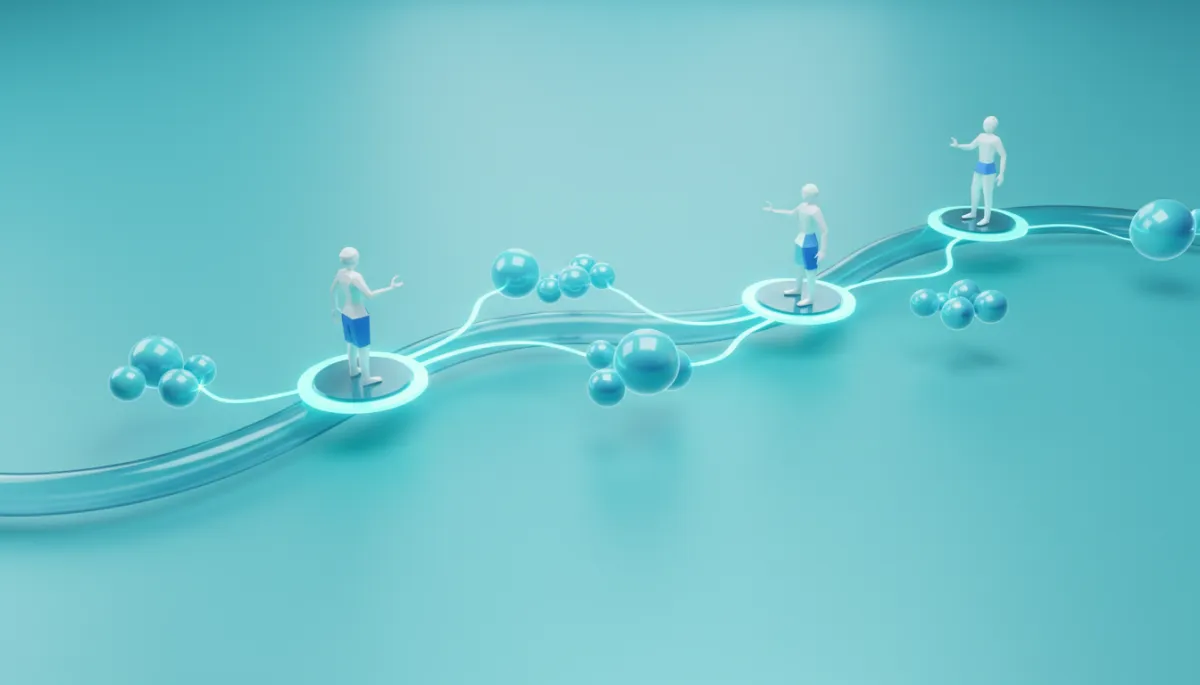 3d render digital art of humans and AI sharing a streamlined workflow