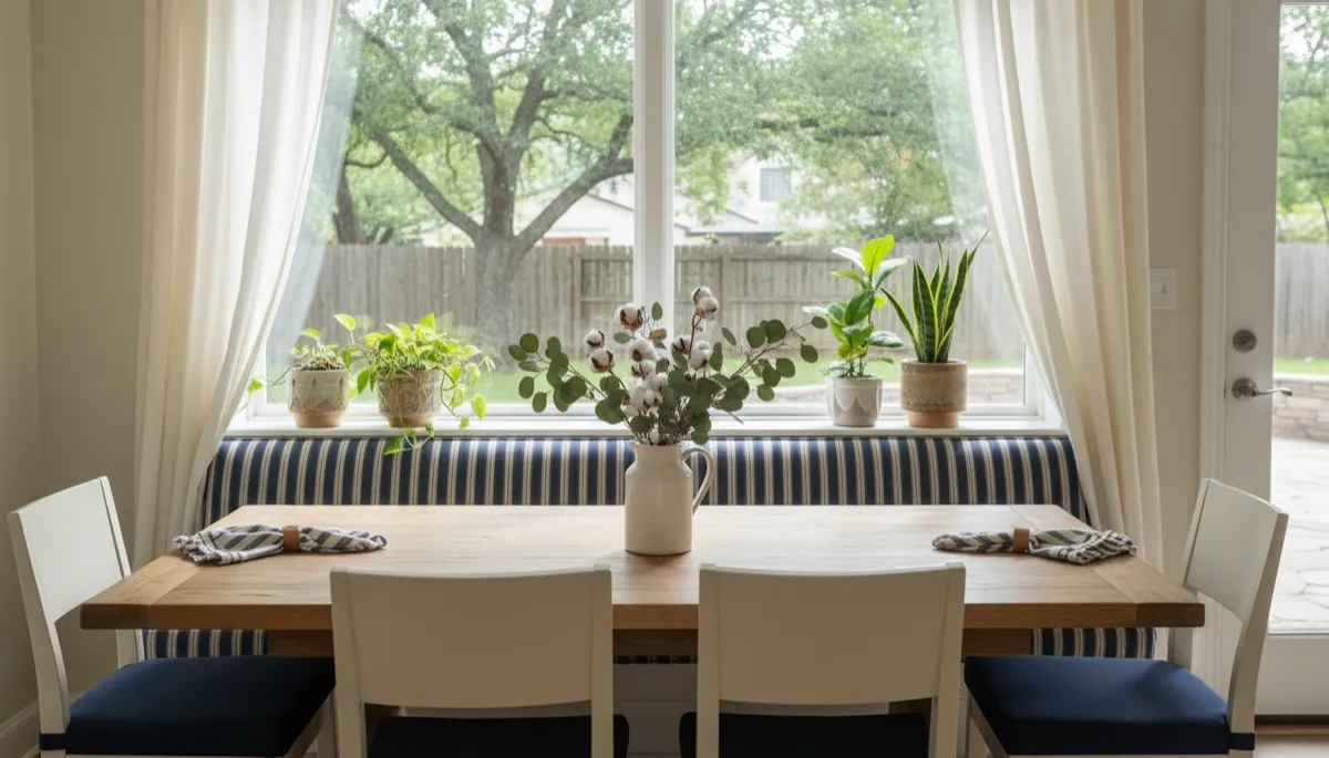 Oklahoma dining nook with plants and natural light Oklahoma dining nook with plants and natural light