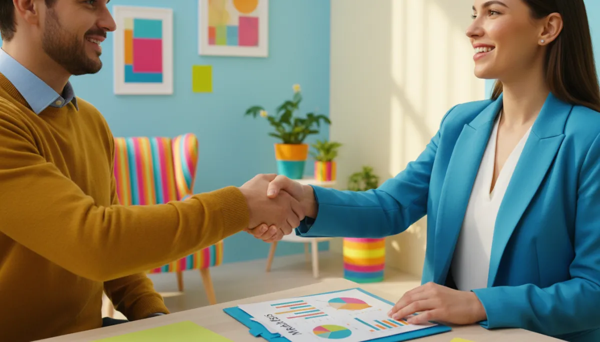 Homeowner receiving a comparative market analysis from their agent Homeowner receiving a comparative market analysis from their agent
