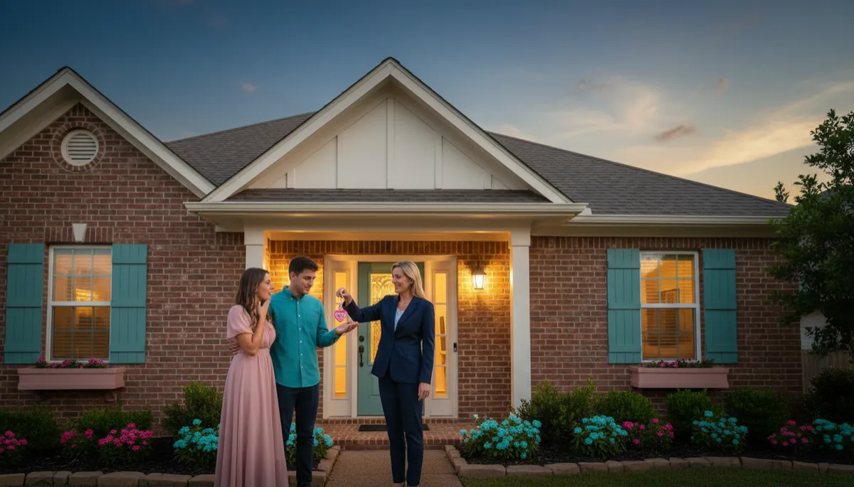 First-time home buyers receiving keys in OKC metro — Brittany Yerby Realtor