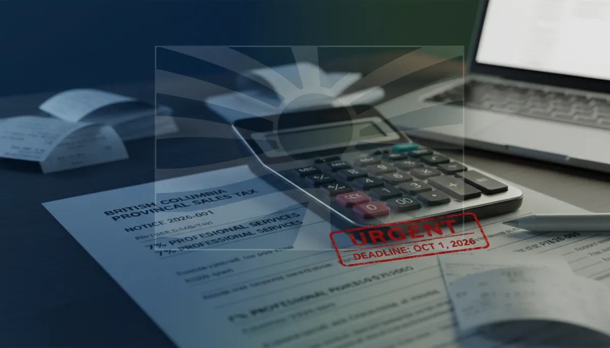 BC PST on accounting and bookkeeping services starting October 1 2026 - Canadian small business tax changes
