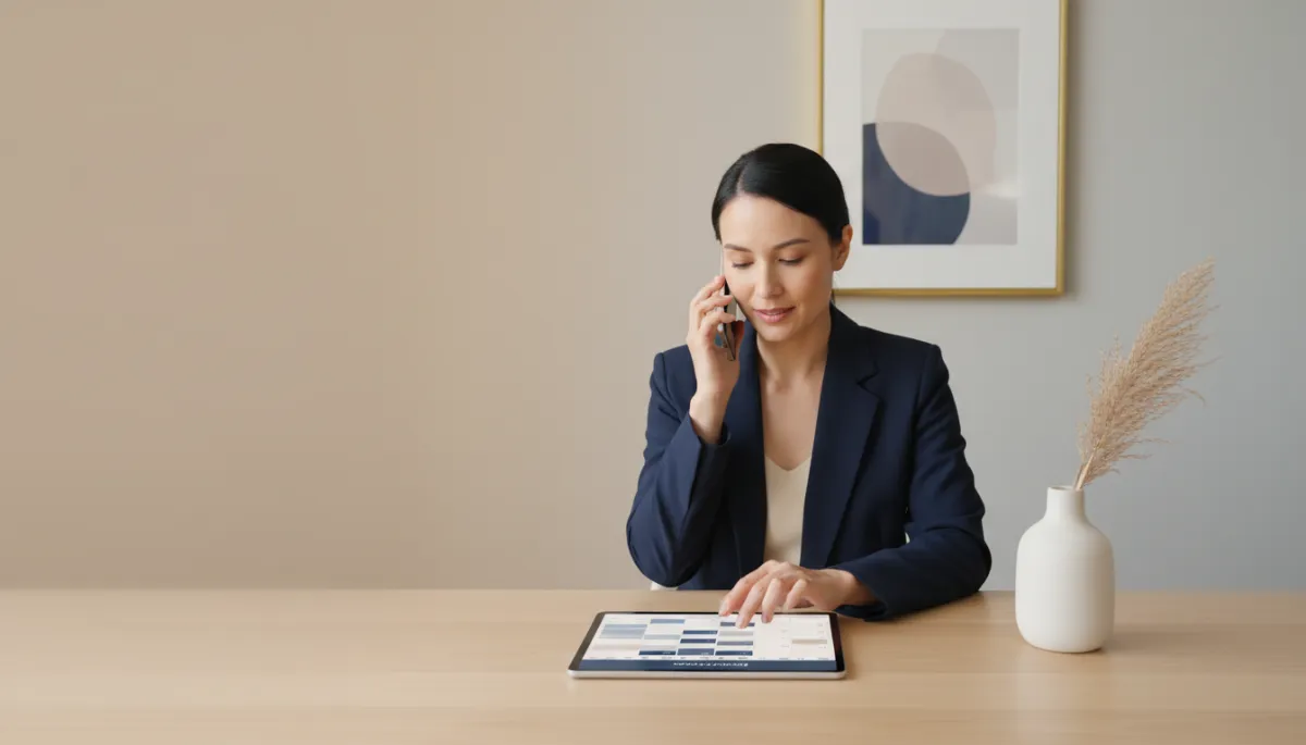 Local business owner following a structured follow up schedule
