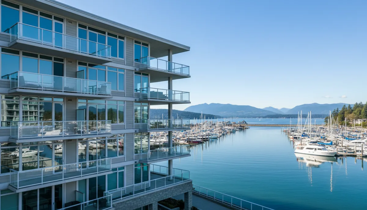 Waterfront condo building on the North Shore