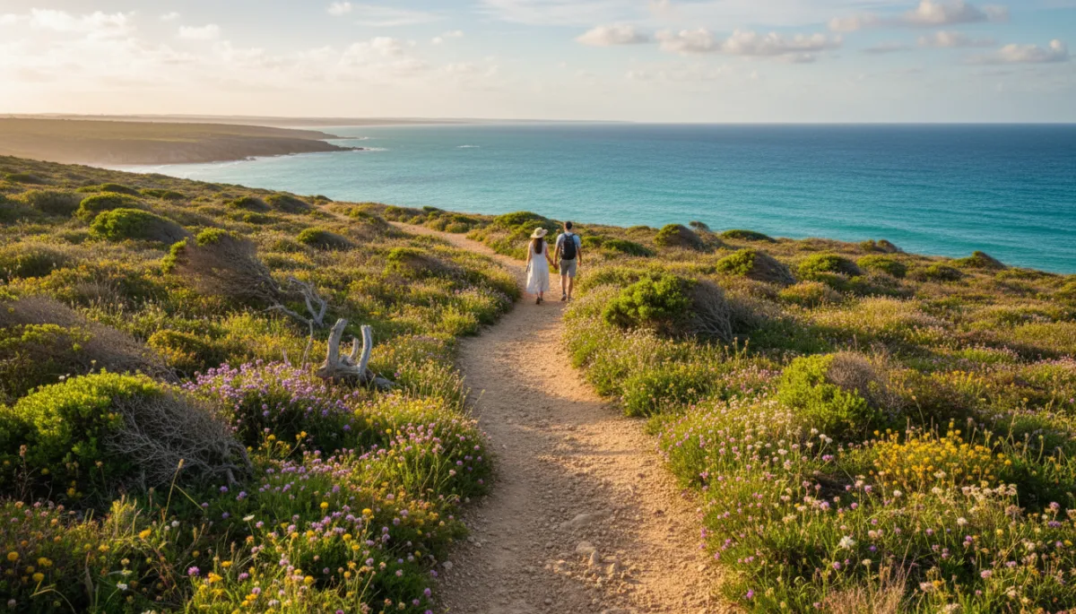 Coastal walking trail on the North Shore leading toward the ocean