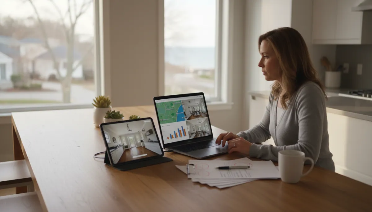 Home buyer using multiple AI tools to research North Shore communities
