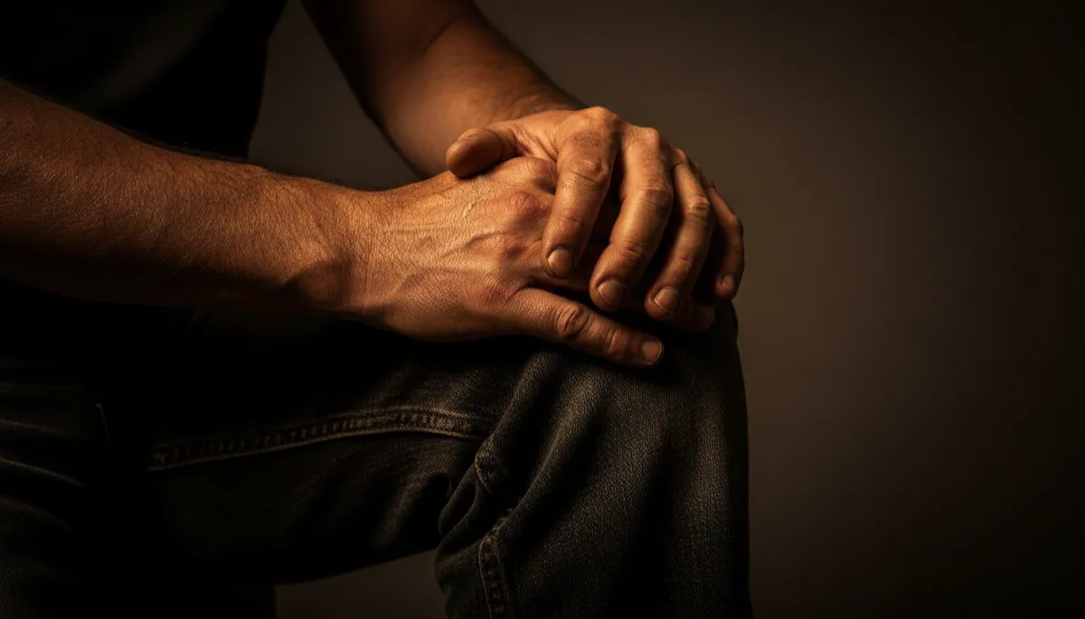 Close-up of a man's hands showing history, strength, and resilience