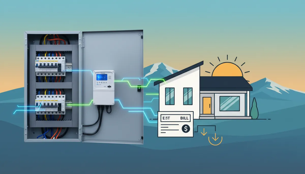 Home electrical panel with energy-efficient upgrades for cost savings