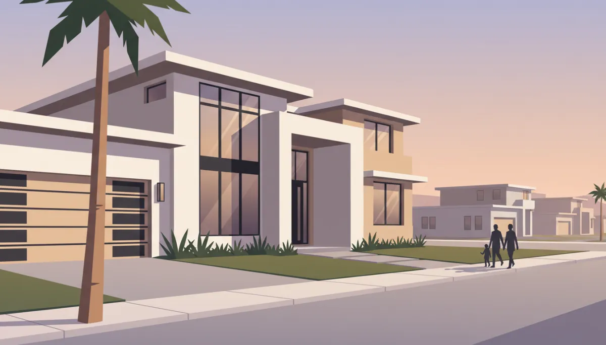 Completed modern ICF home in a Florida neighborhood Completed modern ICF home in a Florida neighborhood