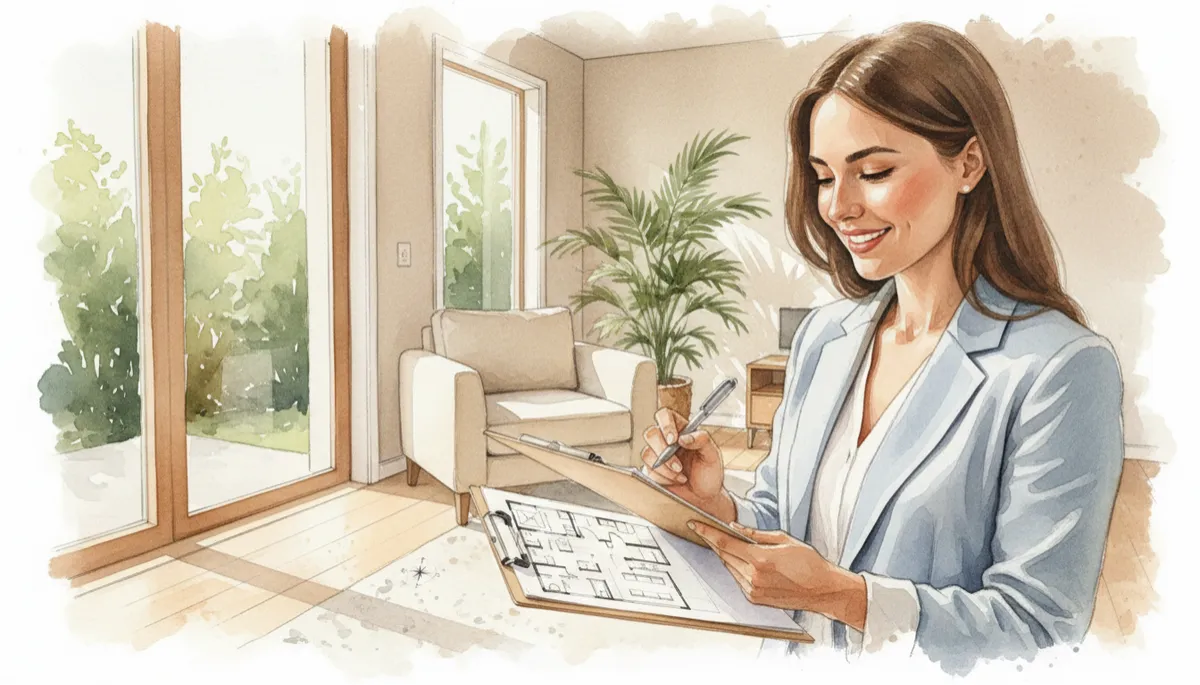 Buyers agent assessing a Cairns property during a private inspection Buyers agent assessing a Cairns property during a private inspection
