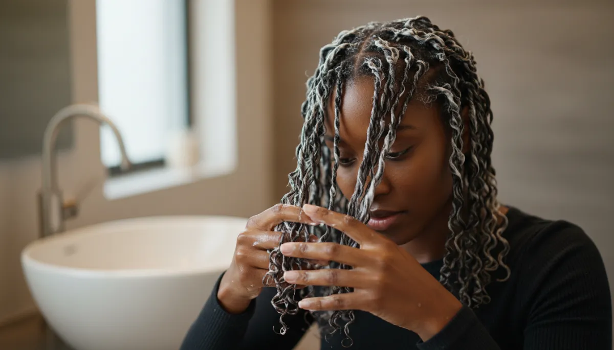 Finger detangling natural hair to reduce single-strand knots and breakage Finger detangling natural hair to reduce single-strand knots and breakage