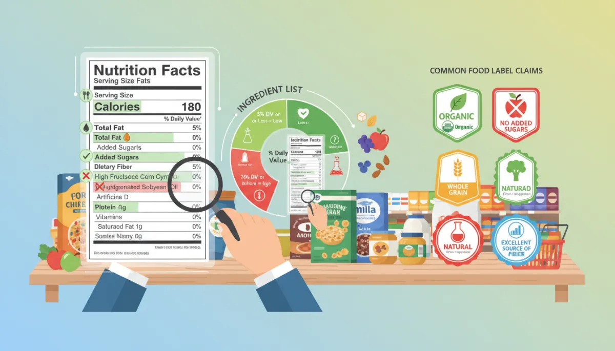 The blog post already has written content — do NOT rewrite or change any of the existing text. Add photorealistic Pexels images throughout the post (hero image + inline images), and generate full SEO metadata (title, meta description, keywords). Keep all existing content exactly as-is.. Context: This is for a blog post about "Understanding Food Labels: What Labels Actually Mean". Style: Professional quality, photorealistic, high resolution
