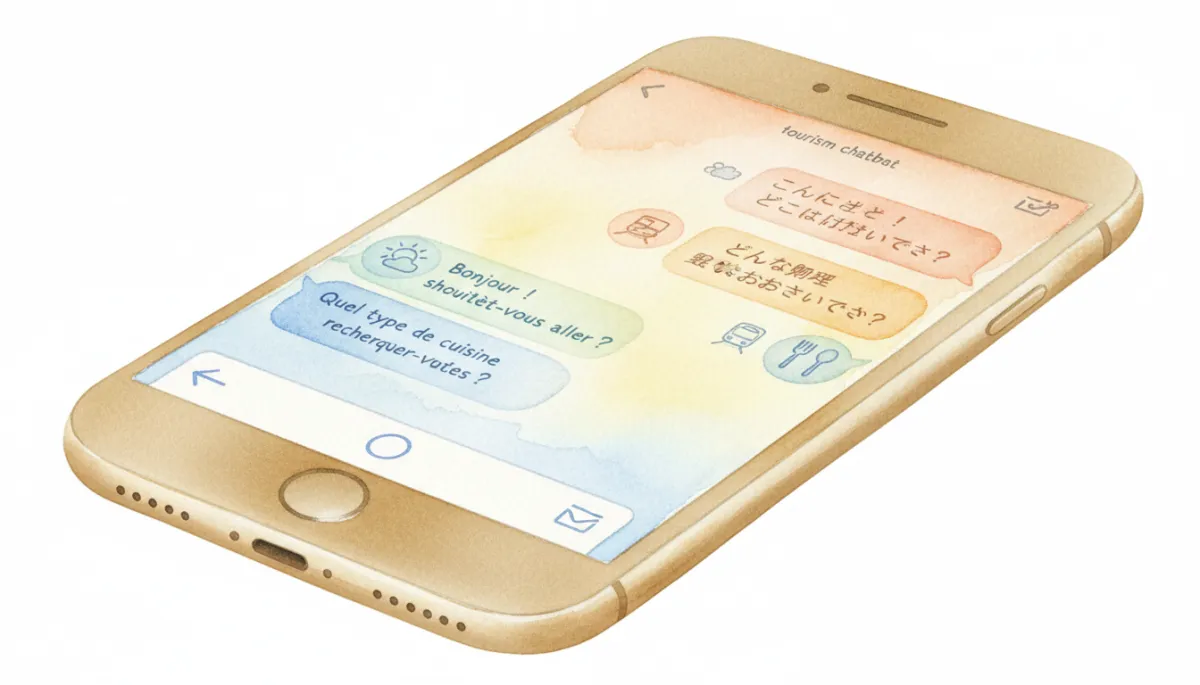 Conversation multilingue avec un assistant touristique IA sur smartphone