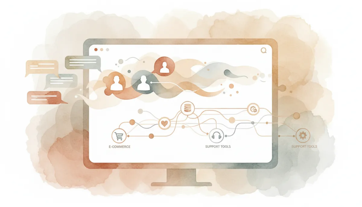 Dashboard showing AI agents automating customer support and business workflows in a professional setting