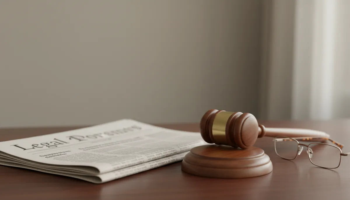 Legal notice published in the newspaper as an alternative method of service