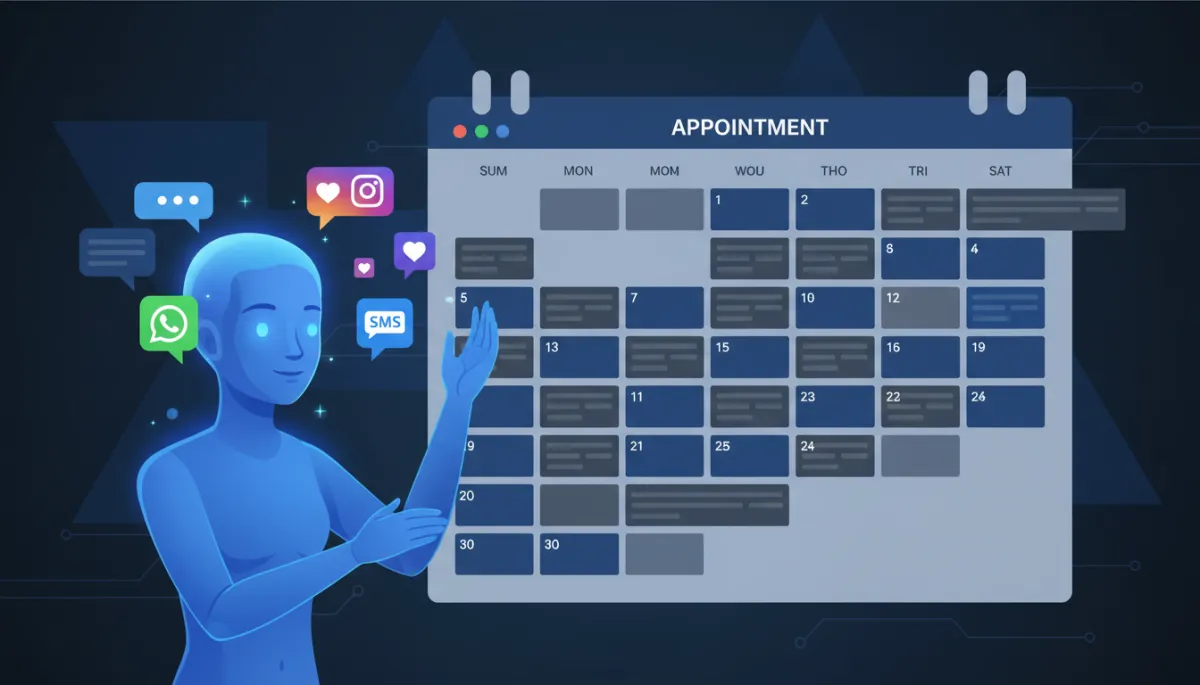 Calendario lleno de citas gestionadas por agentes de IA