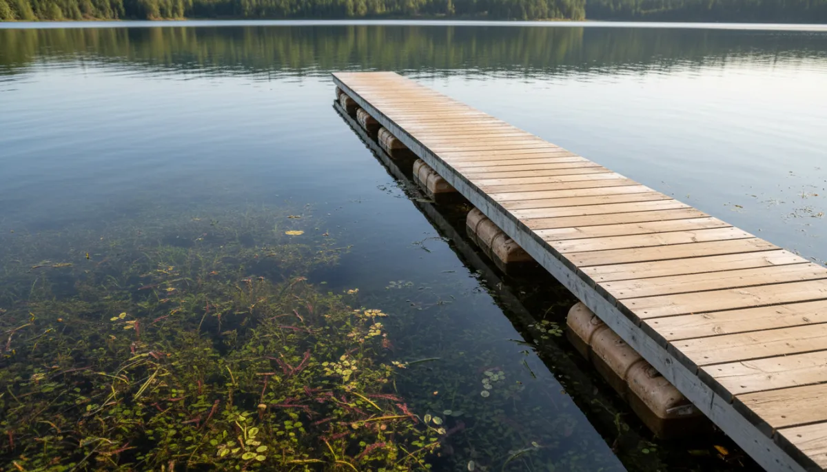 Environmentally sensitive dock design on a clear Cariboo lake