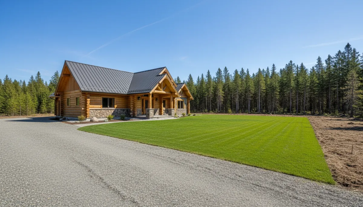 Cariboo home with FireSmart landscaping and cleared defensible space Cariboo home with FireSmart landscaping and cleared defensible space