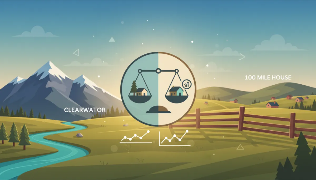 Clearwater vs 100 Mile House: Real Estate Comparison