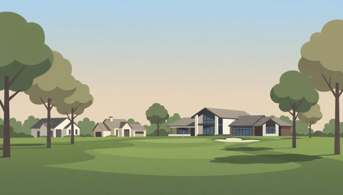 Golf course and clubhouse in Walden neighborhood of Montgomery, Texas