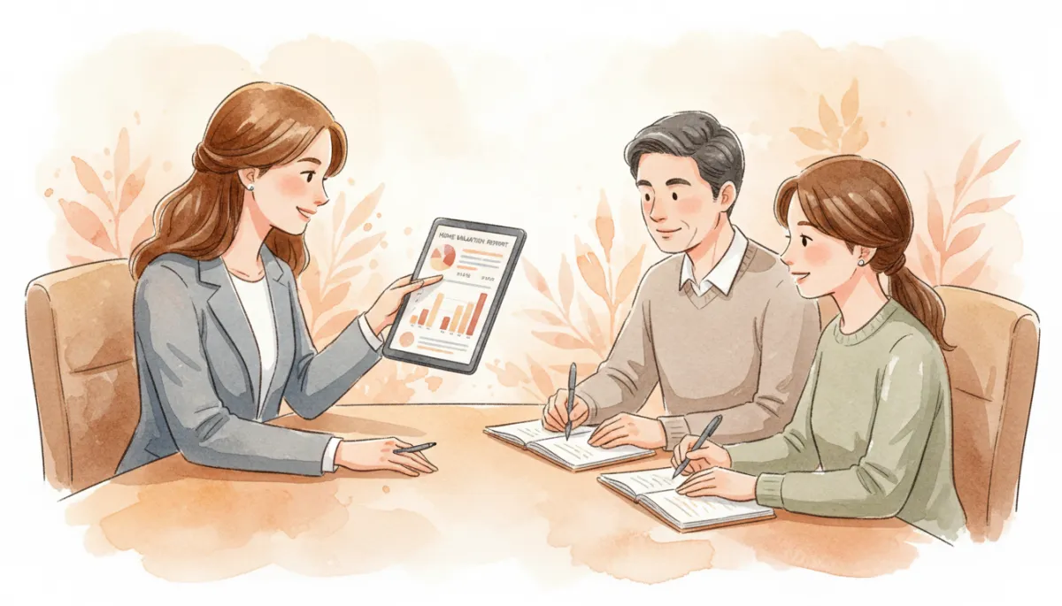 Real estate advisor explaining selling options for an inherited property Real estate advisor explaining selling options for an inherited property
