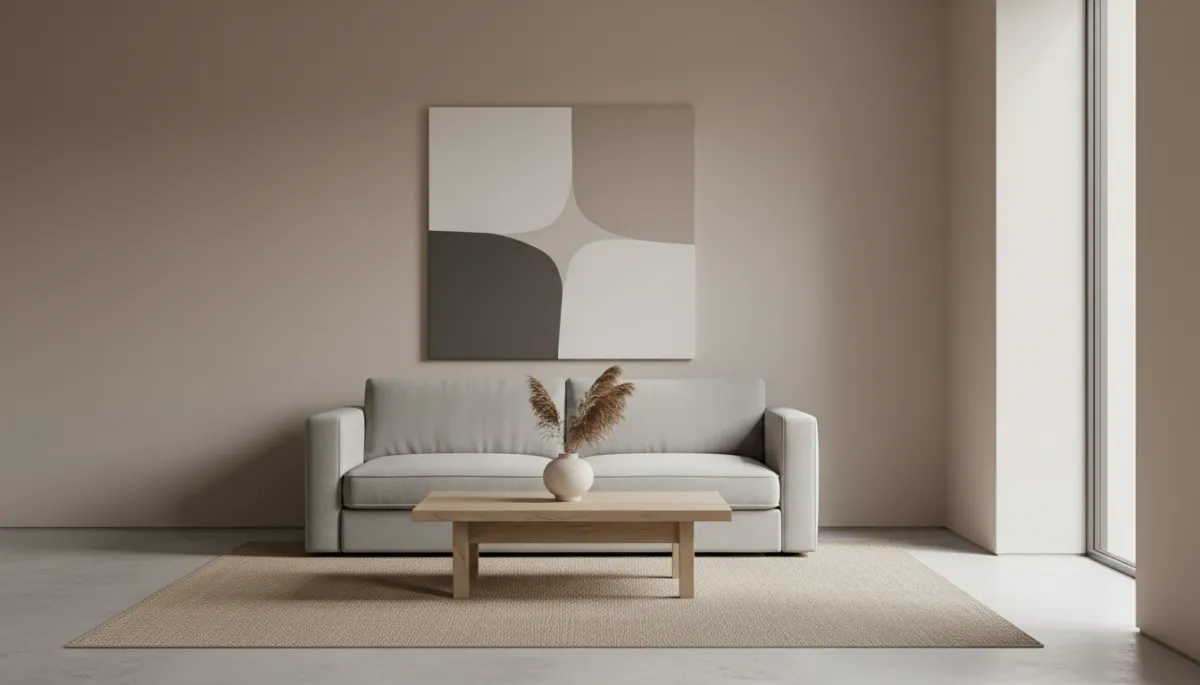 Lightly staged living room in an empty property Lightly staged living room in an empty property