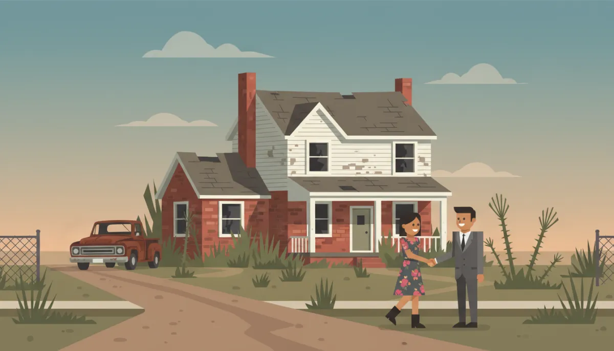 Distressed Oklahoma property being sold to a real estate investor